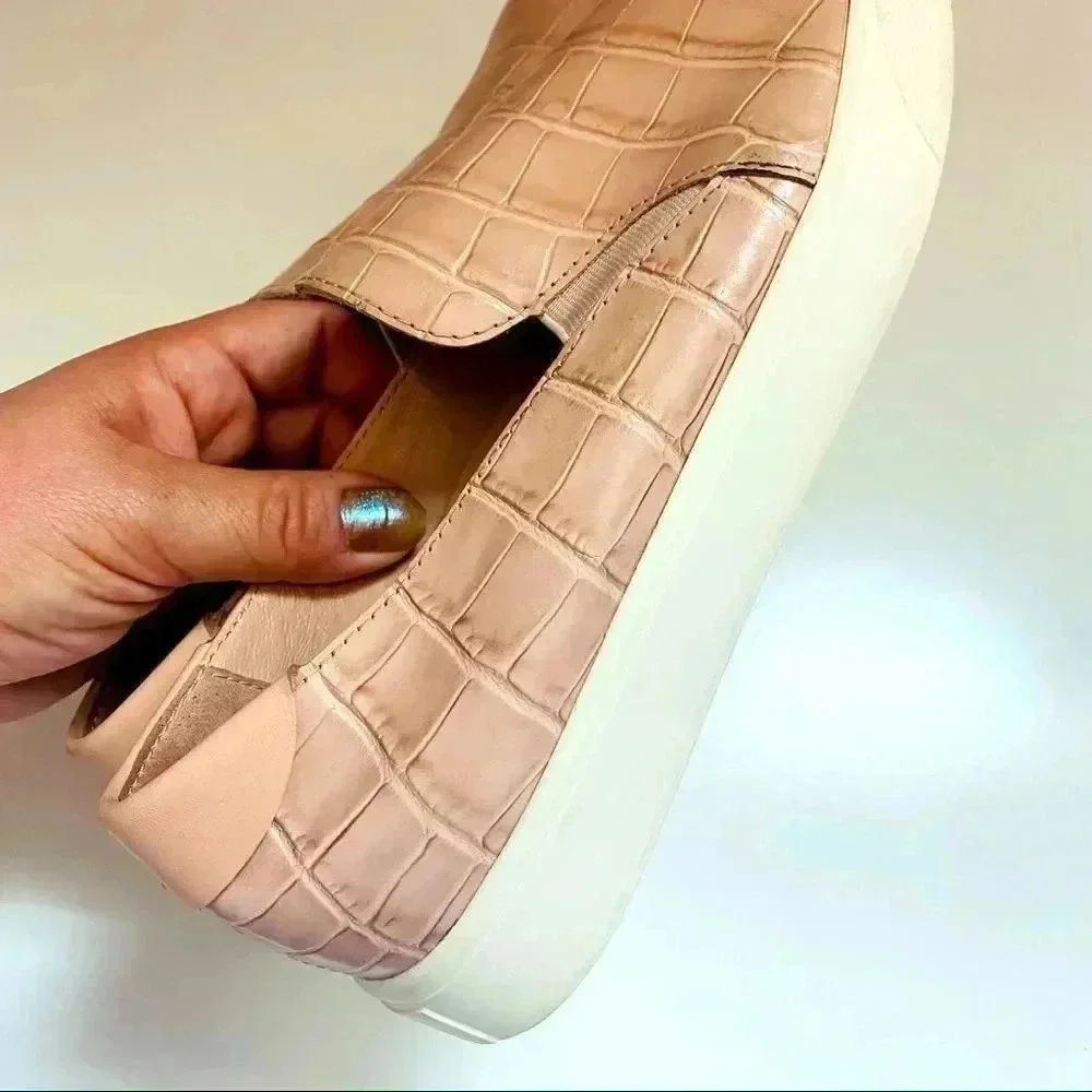 Cole Haan GrandPro Croc Leather Sneakers Pink - Picture 8 of 10